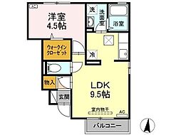 グランシャトーA 1LDKの間取図画像