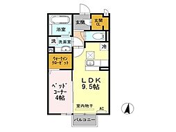 ソルフェージュ 1LDKの間取図画像