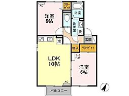 フレーズ・ヴェルジェ 2LDKの間取図画像