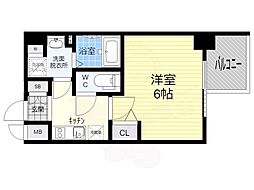 エスリード新大阪グランファースト 1Kの間取図画像