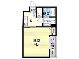 アート大桐 1Kの間取図画像