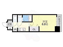 プレサンス OSAKA 西中島リエゾン 4階1Kの間取り