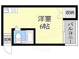 イオ・ネクスト菅原 1階ワンルームの間取り