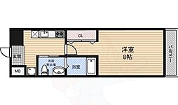 ウインズコート新大阪 8階1Kの間取り