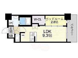 セレニテ新大阪プリエ 3階1LDKの間取り