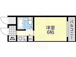 HR下新庄 ワンルームの間取図画像