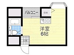 プレアール井高野 ワンルームの間取図画像