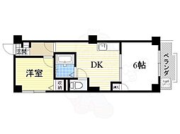 日誠マンション 2DKの間取図画像