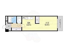 島ビル 1DKの間取図画像