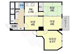新大阪末広第1ハイツ 3SDKの間取図画像