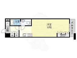 デュオン新大阪レジデンス 1Kの間取図画像