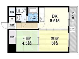 ミフネセントラルベア東三国 2DKの間取図画像