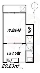 ラパンジール東三国 1DKの間取図画像