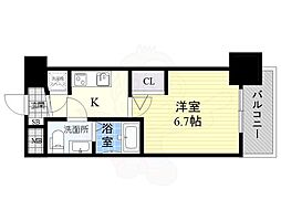 アドバンス新大阪ラシュレ 1Kの間取図画像