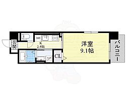 ルミナス上新庄 1Kの間取図画像