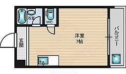 ロイヤル柴島 ワンルームの間取図画像