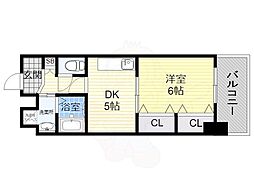 メゾンさくら9 1DKの間取図画像