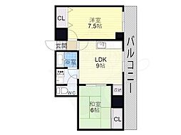 レクシア木川東 2DKの間取図画像