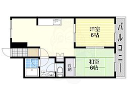 パレスサトウ 2LDKの間取図画像