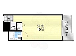 朝日プラザ新大阪 ワンルームの間取図画像