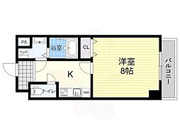 ヒルズコマツ 1Kの間取図画像