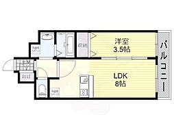 スワンズシティ新大阪ヴィーヴォ 1LDKの間取図画像