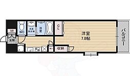 クラウンハイム淡路駅前通 1Kの間取図画像