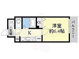 プレサンス新大阪クレスタ 1Kの間取図画像
