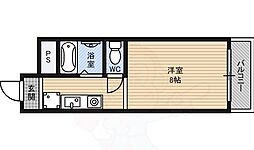 シャンボール第3新大阪 ワンルームの間取図画像