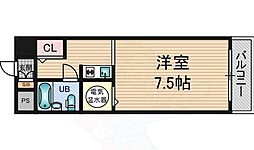 コボリマンション新大阪 ワンルームの間取図画像