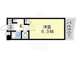 ウィークリーイン新大阪パート2 1Kの間取図画像