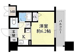 エステムコート新大阪6エキスプレイス 1Kの間取図画像