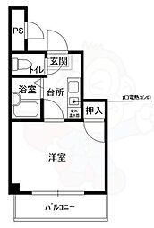 ハイツロフティー 1Kの間取図画像