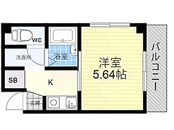 ハイツシグマ2 1Kの間取図画像