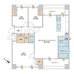 コニファーハウス 3階3LDKの間取り