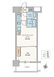 パークサイド東大島 1LDKの間取図画像