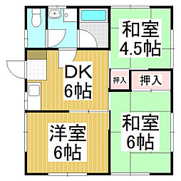 サリーナス小川 1階3DKの間取り