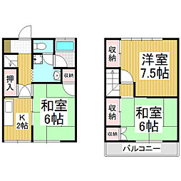 桜井コーポ 1階3Kの間取り
