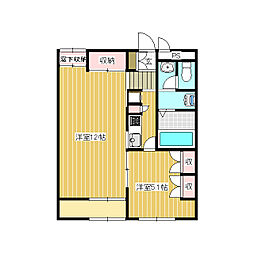 レオパレス　たかぎ 1階1LDKの間取り