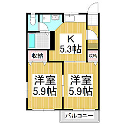 フレグランスハッピーTENA 2Kの間取図画像
