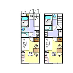 レオパレス八萬屋 1Kの間取図画像