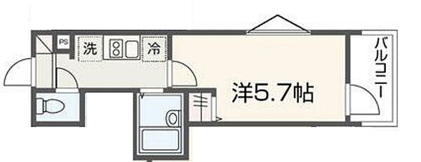 神奈川県横浜市西区東久保町(賃貸アパート1K・3階・18.05㎡)の写真 その2
