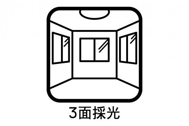 3面採光のお部屋が備わります