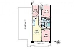サンヴェール久米川 3LDKの間取図画像