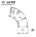 天神町place6階23.4万円