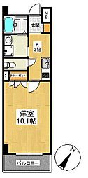 プリマヴェーラ 1Kの間取図画像