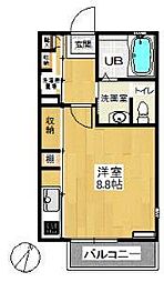 グランシード・アネックス 1Kの間取図画像