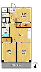ハイムエンゼル 3DKの間取図画像