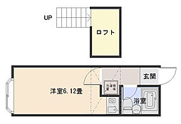 マドカハイツアオイ2 ワンルームの間取図画像