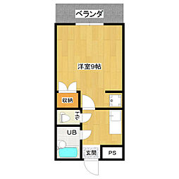 カスティール・イン宇都宮 1Kの間取図画像